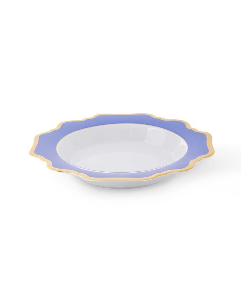 Indigo Rimmed Soup Bowl